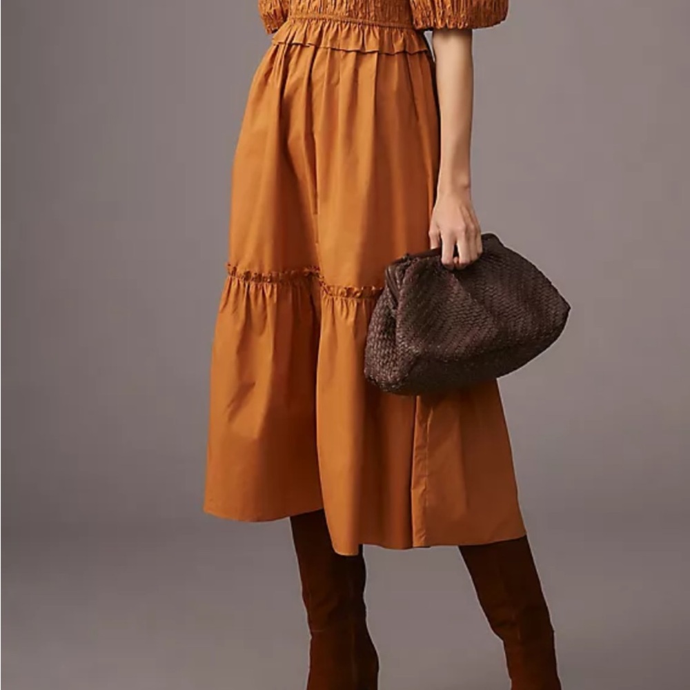 Moon River/tuckernuck midi smocked puff sleeve dress - Picture 6 of 7